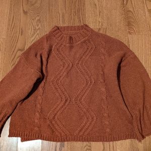 Copper colour crew neck jumper/sweater